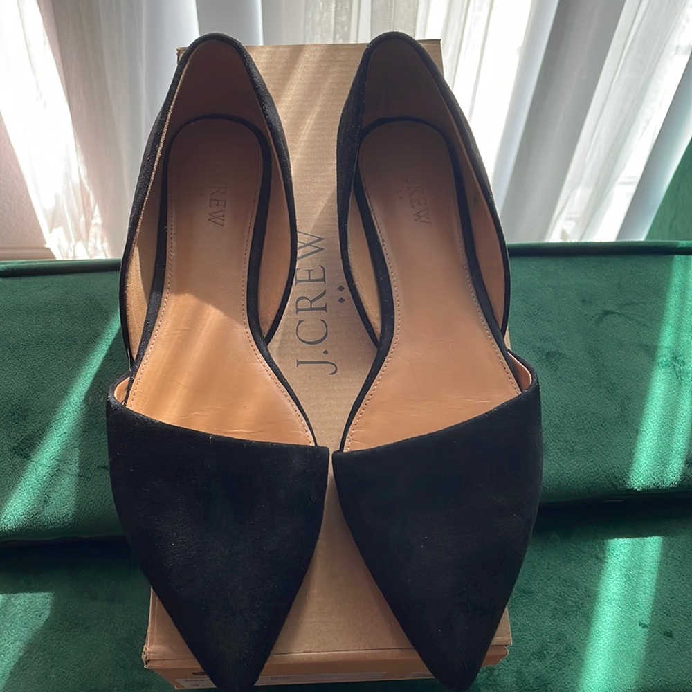 Size 9.5 Wide J Crew Zoe suede d'Orsay flats